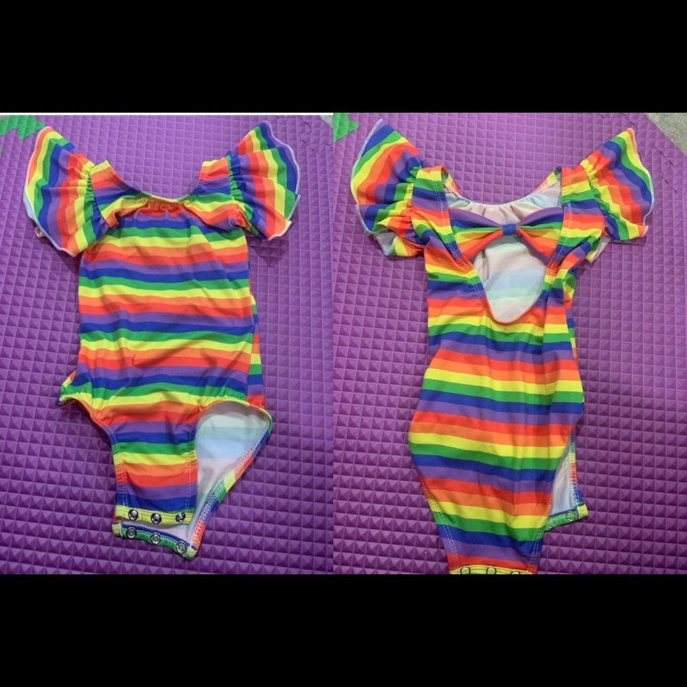 6/12 month leotards with bow back